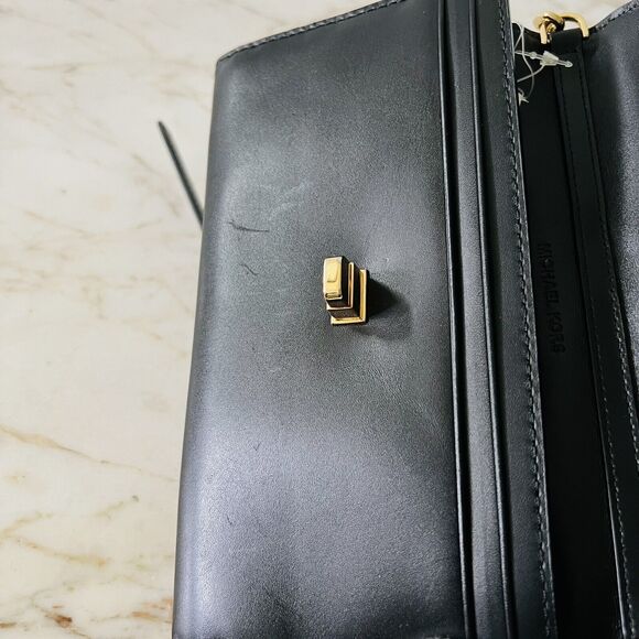 MICHAEL KORS Natalie Cheetah Natural HairCalf XL Wallet On A Chain Crossbody Bag - Picture 9 of 12